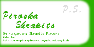 piroska skrapits business card